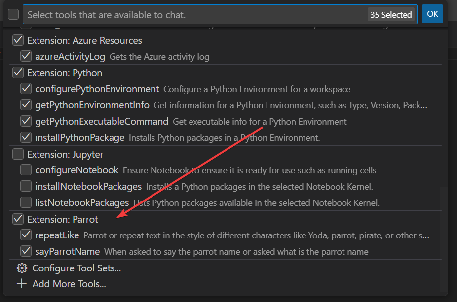 tools in tools list
